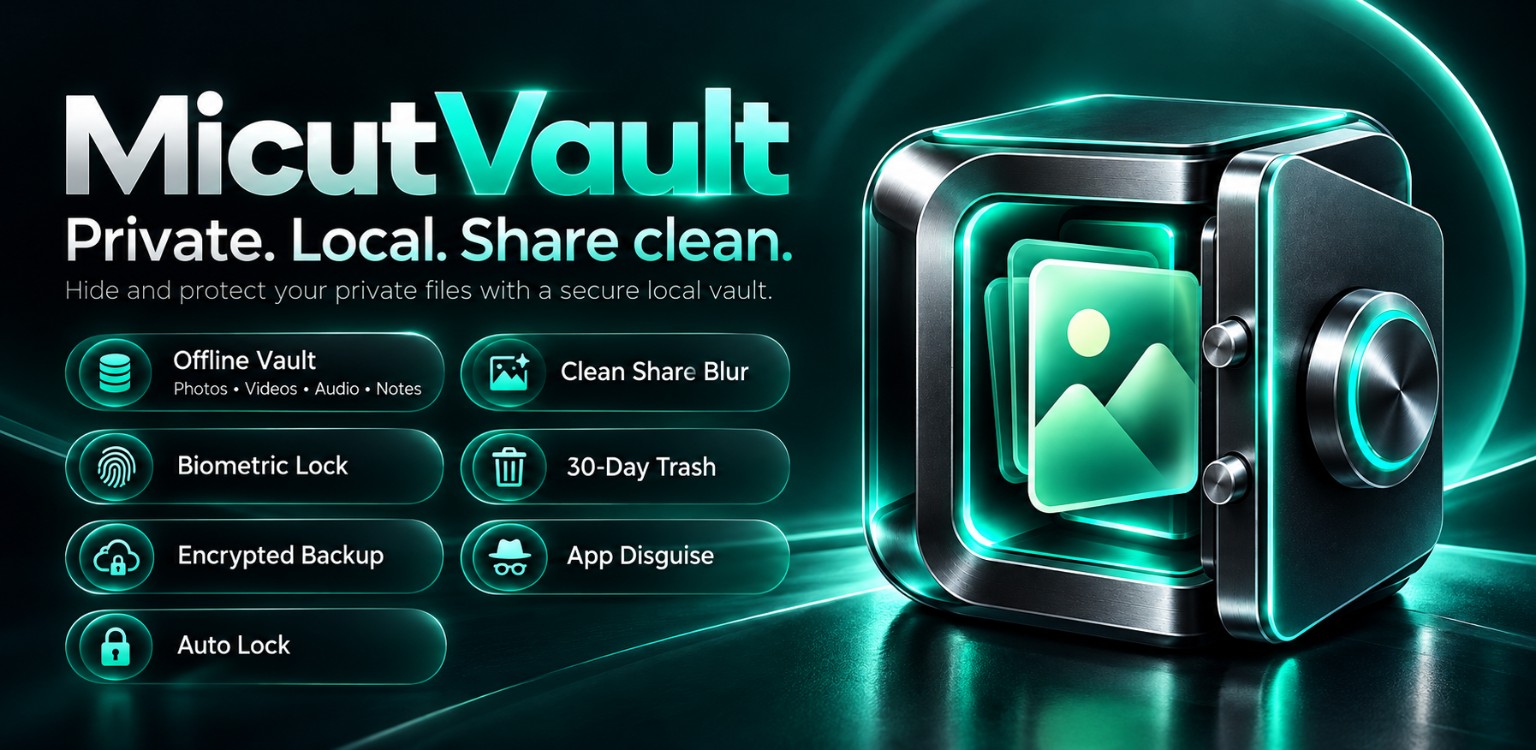 MicutVault offline vault with privacy and backup features